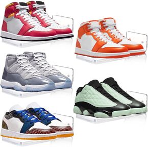 Forzacx Floating Shoe Display Set of 5, Sturdy Levitating Acrylic Shelf , Easy to Install Sneaker Shelves Storage, for Bedroom, Hallways etc - Display Your Top Shoes Maximize Wall Space