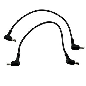 2Pcs DC 5.5mm x 2.5mm 90 Degree Right Angle Male to Male Plug Power Adapter Cable Extension Cord for DC 12V 24V CCTV Security Camera Monitor LED Strip Lihgt,Router, Printer