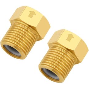 Hooshing Brass Check Valve 1/2" Female to 1/2" Male Thread Non Return One Way Gold