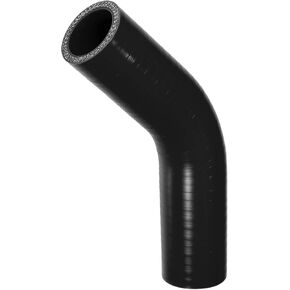 X AUTOHAUX 1 Pcs 30mm 1.18" ID 90mm 3.54" Length 45 Degrees Black Car Silicone Hose Coolant Hose Universal