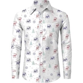 Arvilhill Men's July 4th American Flag Short Sleeve Button Down Shirt