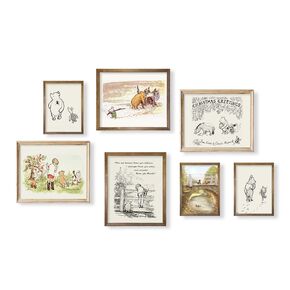 Motivational Quote for Kids Little Boys Bedroom - Vintage Hundred Acre Wood Poster - You Are Braver Than You Think - Winnie The Pooh Nursery Wall Art - Toddler Room Decor - Gifts for Winnie Fans Lover