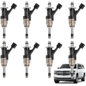 حاقن الوقود متوافق مع Chevy Silverado 1500 2500 Tahoe Suburban Cheyenne GMC Sierra 1500 Yukon 5.3L 2014-2018 استبدال # 12668390، FJ1217. (عبوة من 8) in Kuwait