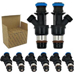 Fuel Injectors Compatible with Chevy Express Silverado Suburban Avalanche Tahoe, GMC Sierra Yukon Savana 1500 2500 3500, Buick Rainier, Cadillac Escalade Replace 25317628 17113698 17113553 Set of 8