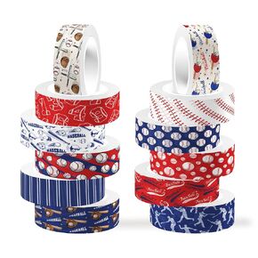 Sports Washi Tape 12 Rolls Baseball Washi Tape Stadium Decorative Tape