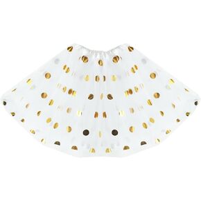 Girls Polka Dots Tutu Skirt Kids Princess Ballet Tulle Tutu Dress-Up Birthday Christmas Tutu Costume for 3-8Y