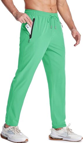 MAGCOMSEN Hiking Pants for Men Lightweight Workout Pants with Pockets Quick Dry Jogging Pants Gym in Kuwait