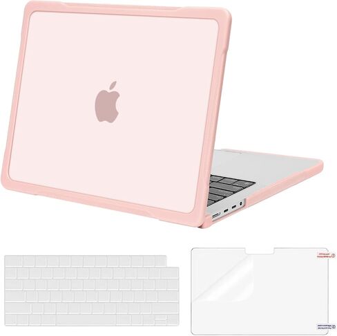 MOSISO Compatible with MacBook Pro 14 inch Case 2024 2023 2022 2021 Release M3 A2918 A2992 M2 A2779 M1 A2442, Soft TPU Bumper Plastic Anti-Scratch Hard Case&Keyboard Cover&Screen Protector, Black in Saudi Arabia