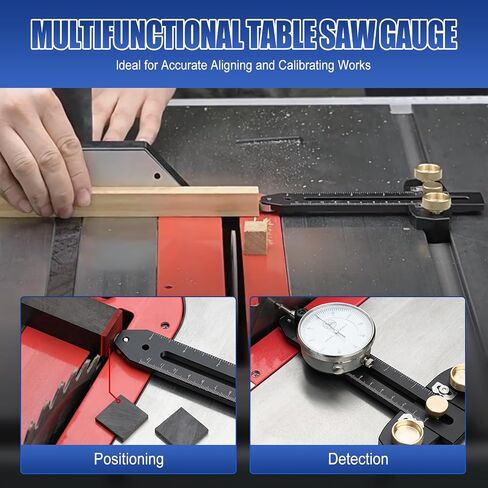 0-0.39''(0-10mm) Table Saw Gauge Dial, Quick Table Saw Dial Indicator Gauge Adjustable Anodized CNC Aluminum Dial Indicator Gauge for Table Saw Aligning Saw Table Groove Woodworking Slide Groove in Saudi Arabia