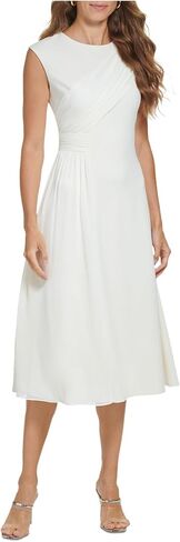 DKNY Women's Sleeveless Mixed Media Midi in Saudi Arabia