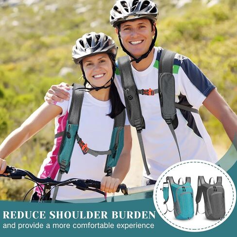 حقيبة ظهر للمشي لمسافات طويلة سعة 10 لتر، خفيفة الوزن وقابلة للتعبئة، حقيبة كتف صغيرة قابلة للطي للنساء والرجال والسفر والتخييم في الهواء الطلق، لونين in Kuwait