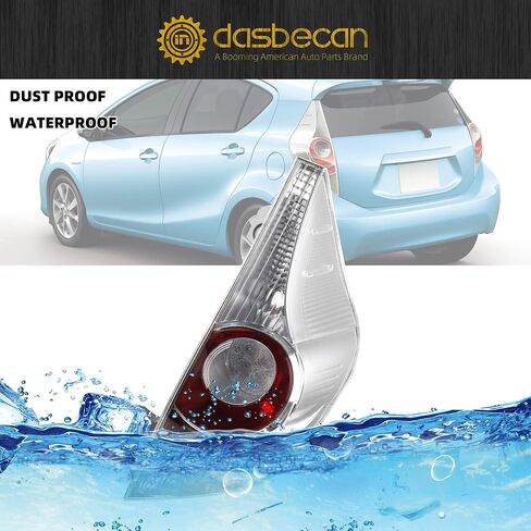 Dasbecan Right Tail Light Compatible with 2012 2013 2014 Toyota Prius C Tail Light Lens Cover w/o Bulbs Replaces # 81551-52A80 in Saudi Arabia