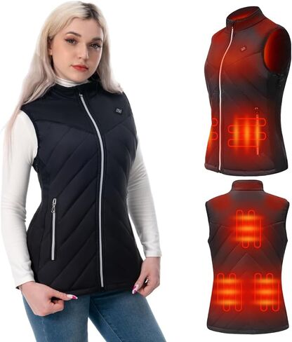 سترة CapEyes النسائية خفيفة الوزن مع حزمة بطارية، سترة كهربائية USB للتدفئة للصيد في الهواء الطلق والمشي لمسافات طويلة in Kuwait