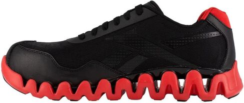Reebok Men's Rb3016 Zig Pulse Work Safety Composite Toe Shoe Black and Red Industrial & Construction in Saudi Arabia