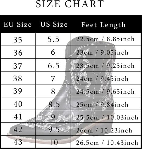 Women's Cowboy Cowgirl Boots Ankle Western Short Booties | Pointed Toe, Low Chunky Heel, Embroidered, Fashion Classic Design, Great for Country Concert Music Festivals Theme Party in Kuwait