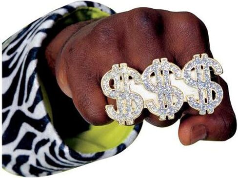Rubies Triple Dollar Sign Ring in Saudi Arabia