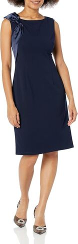 S.L. Fashions Women's Short Sleeveless Stretch Sheath Dress with Shoulder Ribbon in Saudi Arabia