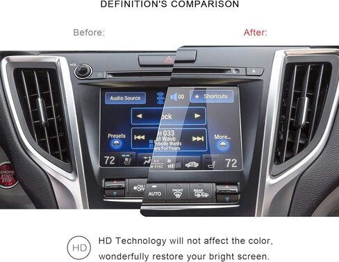 R RUIYA 2015 2016 2017 2018 TLX ODMD واقي شاشة لمس سفلي مقاس 7 بوصات، درع حماية زجاجي شفاف عالي الدقة مقاوم للخدش، فائق الوضوح للغاية in Kuwait