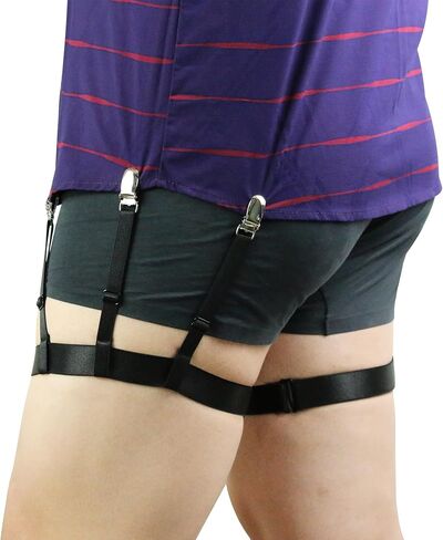 يبقى القميص للرجال حاملي القمصان المرنة القابلة للتعديل، مشابك مانعة للانزلاق، أربطة القميص، يحافظ على القميص مدسوسًا في الشرطة العسكرية in Kuwait