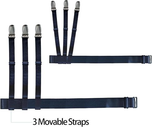 يبقى القميص للرجال حاملي القمصان المرنة القابلة للتعديل، مشابك مانعة للانزلاق، أربطة القميص، يحافظ على القميص مدسوسًا في الشرطة العسكرية in Kuwait