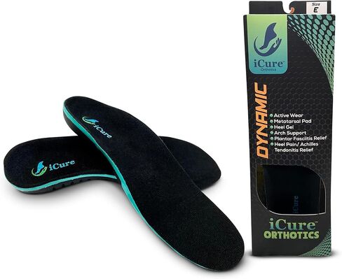 Dynamic Orthotics Insoles for Foot Pain Relief | Medium to High Arch Support Inserts and Plantar Fasciitis Insoles | Shoe Insoles for All Activities, Small Mens 7-8½ | Womens 8-9½ in Saudi Arabia