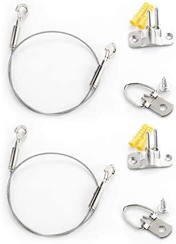 4 Packs Adjustable Picture Hanging Wire kit 1.5m with Hooks,Heavy Duty Stainless Steel Wire Rope for Hanging Mirror, Picture Frames,Light,lamp, Hold Up to 10 kg… in Saudi Arabia