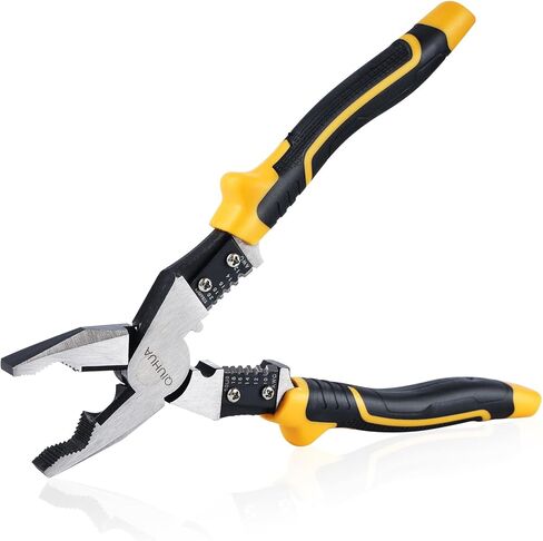 QIUHUA زرادية Linesman مقاس 8 بوصة، كماشة كهربائية 5 في 1 مع قاطع كابل ومكشكش أسلاك in Kuwait