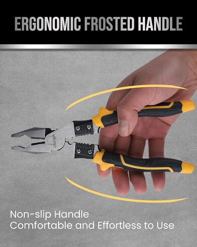 QIUHUA زرادية Linesman مقاس 8 بوصة، كماشة كهربائية 5 في 1 مع قاطع كابل ومكشكش أسلاك in Kuwait