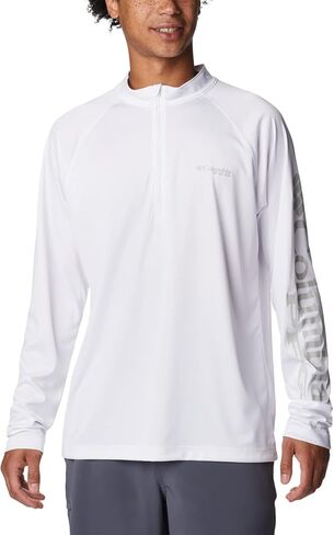 Columbia Men's Terminal Tackle 1/4 Zip, White Heather/Cool Grey Logo, XX-Large in Saudi Arabia