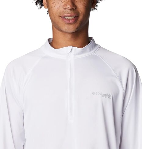 Columbia Men's Terminal Tackle 1/4 Zip, White Heather/Cool Grey Logo, XX-Large in Saudi Arabia