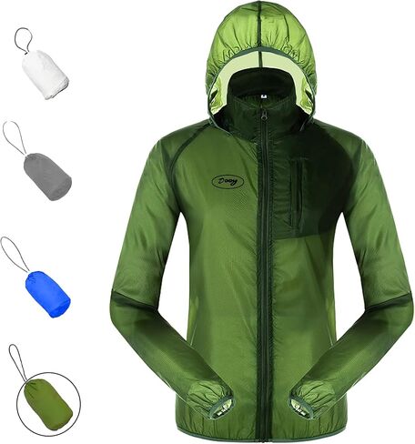 Dooy Sun Protection Jacket Ultra Light Thin Breathable Packable Outdoor Cycling Jacket Hoodie Skin Clothing for Men & Women in Saudi Arabia