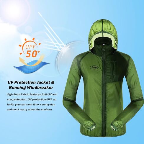 Dooy Sun Protection Jacket Ultra Light Thin Breathable Packable Outdoor Cycling Jacket Hoodie Skin Clothing for Men & Women in Saudi Arabia
