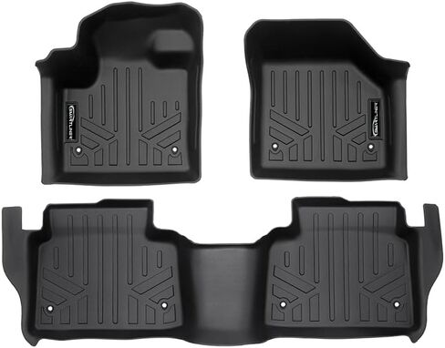 SMARTLINER All Weather Protection Custom Fit Black 2 Row Floor Mat Liner Set Compatible with 2020-2023 Land Rover Discovery Sport in Saudi Arabia