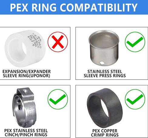 5 عبوات من EFIELD صمام كروي نحاسي بإغلاق كامل المنفذ مقاس 1 بوصة Pex Crimp، المستوى الأزرق، معتمد من UPC in Saudi Arabia