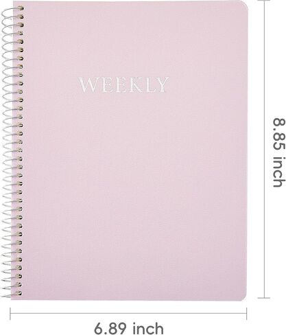 Planner Weekly Monthly 2024 Undated Academic 2025 Month Spiral Planner with Tabs Stickers Thick Paper Twin-Wire Binding Pocket 6.1x8.2 inch Mint Green in Saudi Arabia