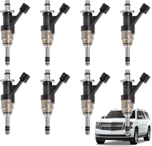 Fuel Injectors Compatible with Chevy Silverado 1500 2500 Tahoe Suburban Cheyenne GMC Sierra 1500 Yukon 5.3L 2014-2018 Replace# 12668390, FJ1217.(Pack of 8) in Kuwait
