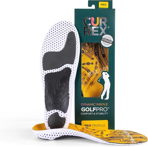 CURREX GOLFPRO - Comfort and Support Insole, Extra Cushioning, Shock Absorbing, Better Airflow, More Control and Stability, Posture Improving Golf Shoe Inserts, Men and Women in Kuwait