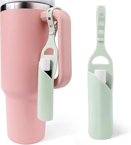 حامل الشفاه متوافق مع أكواب ستانلي (30/40 أونصة)، ملحقات حامل الشفاه السيليكون القابلة للتعديل المتوافقة مع ستانلي (أخضر) in Kuwait