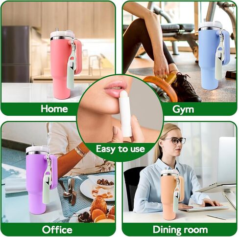 حامل الشفاه متوافق مع أكواب ستانلي (30/40 أونصة)، ملحقات حامل الشفاه السيليكون القابلة للتعديل المتوافقة مع ستانلي (أخضر) in Kuwait