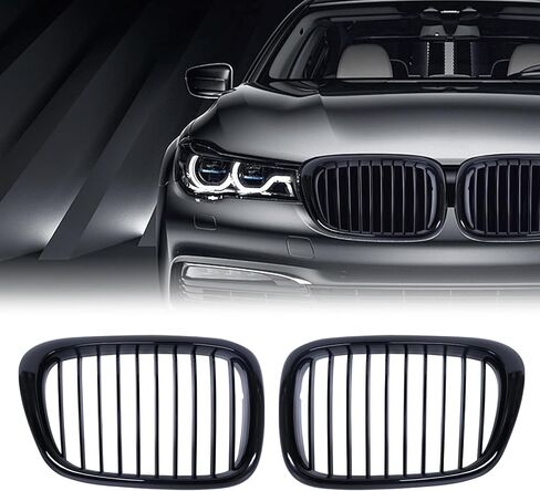 شبكة أمامية يسار يمين غير لامعة، شبكة لامعة متوافقة مع 1999-2003 BMW E39 525i 528i 530i 540i M5 4 أبواب، 51137005837 51137005838 in Kuwait