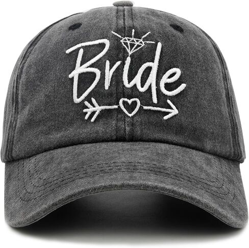 LOKIDVE Women's Bride Hat Embroidered Distressed Tribe Baseball Cap for Wedding Party in Kuwait