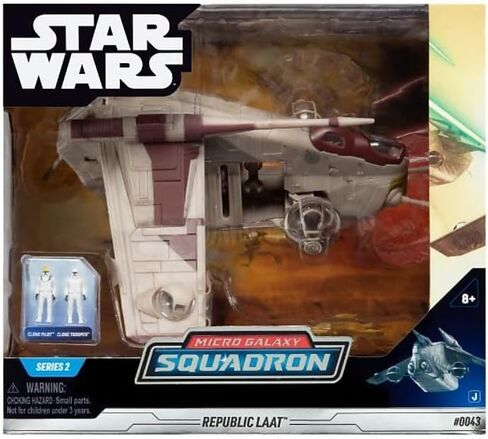STAR WARS Micro Galaxy Squadron Low Altitude Assault Transport LAAT (LAAT) - 5-Inch Starfighter Class Vehicle with Two Micro Figure Accessories in Saudi Arabia