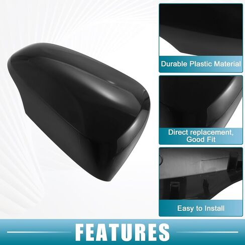 Rearview Mirror Cover Cap Right Side Door Mirror Cover for Toyota Prius C 2012-2018 ABS Plastic Black in Saudi Arabia