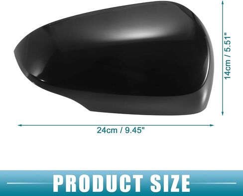 Rearview Mirror Cover Cap Right Side Door Mirror Cover for Toyota Prius C 2012-2018 ABS Plastic Black in Saudi Arabia