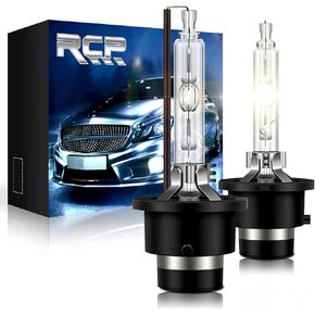 RCP - D2S4 - (A Pair) D2S/ D2R 4300K Xenon HID Replacement Bulb Factory White Warm White Metal Stents Base 12V Car Headlight Lamps Head Lights 35W