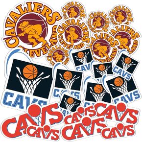 Desert Cactus Cleveland Cavaliers Stickers NBA Officially Licensed Vinyl Decal Laptop Water Bottle Car Scrapbook (Vintage Sheet)