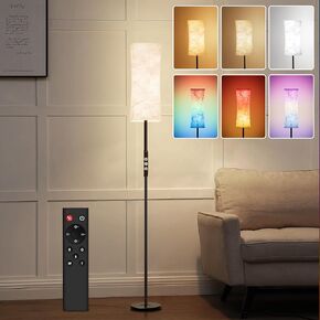 RGB Corner Floor Lamp - 67" Modern Tall Standing LED Light with Remote Touch Switch - 1800K-5500K Ambiance Color Changing Dimmable Floor Lamps for Living Room Bedroom Office Gaming Room New