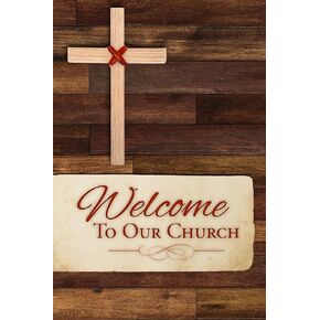 Church Welcome Folders - Welcome to Our Church - Colorful Folders for Welcoming Church Members or Visitors - 2 Pocket Folders with Welcome to Our Church Design - NIV Scripture - Package of 12