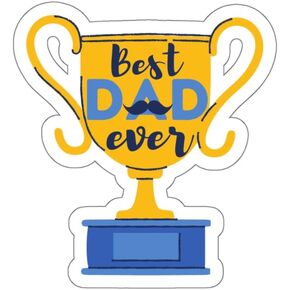ملصق تذكاري من Best Dad Ever ملصق فينيل صغير مقاوم للماء لزجاجة المياه وكوب جواز السفر وكتاب القصاصات والكمبيوتر المحمول والكمبيوتر المحمول ولوح التزلج مقاس الهاتف 4 بوصات هدية مضحكة