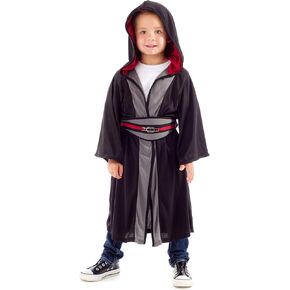 Little Adventures Galactic Warrior Hooded Robe with Belt (Galactic Villain (Black), X-Large Age 7-9) - Machine Washable Child Pretend Play and Party Dress-Up